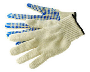 PVC dotted hand safety gloves